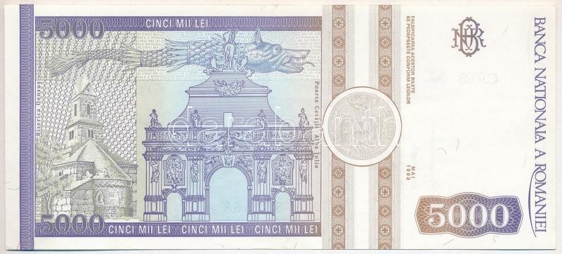 Románia 1993. 5000L 'C.0025 869566' T:II Romania 1993. 5000 Lei 'C.0025 869566' C:XF - Image 2