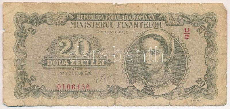 Románia 1950. 20L T:IV Romania 1950. 20 Lei C:G Krause P#84