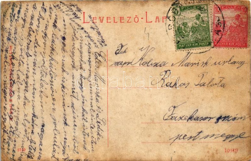 Felsőbánya, Baia Sprie; Takarékpénztár, Zárda. W.L. (?) 2349. H. Riedl E. kiadása / savings bank, monastery (r) - Image 2