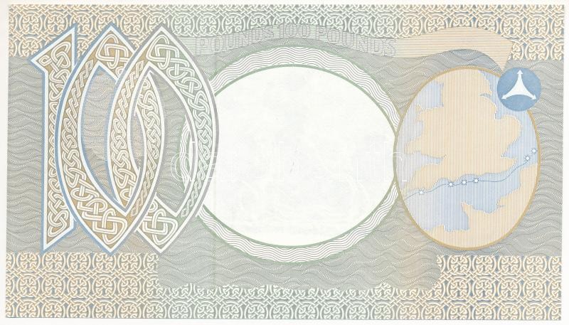 Észak-Írország DN (~1998) 100P elő-és hátlapi fázisnyomattal T:II Northern Ireland ND (~1998) 100 Pounds with front and backside phase print C:XF