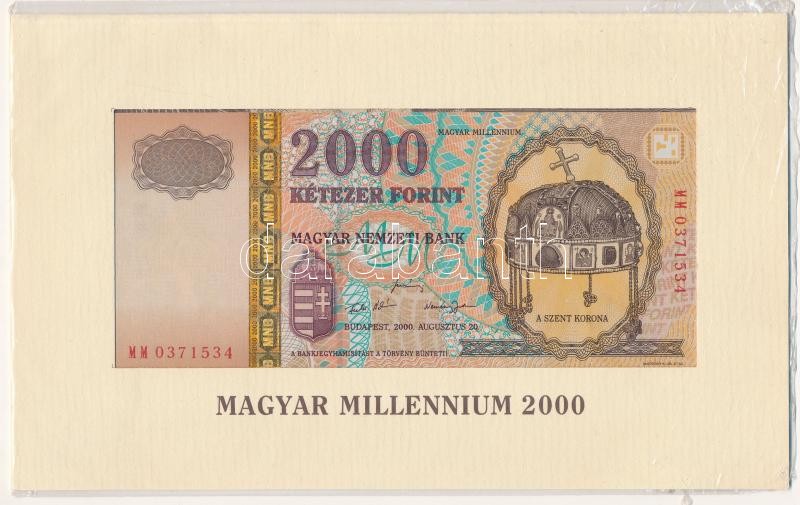 2000. 2000Ft 'Millenium' 'MM 0371534' eredeti, bontott díszcsomagolásban T:I Adamo F56A