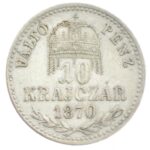 1870KB 10kr Ag 'Váltó Pénz' T:1- Adamo M10.1