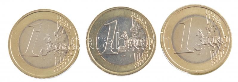 ~2002. 1E (3db) 3xklf multicolor rátéttel: Hatvan, Pécs, Budapest T:2 ~2002. 1 Euro (3pcs) with 3xklf multicolor inlay: Hatvan, Pécs, Budapest C:XF - Image 2