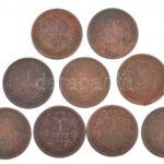 1868-1888. 1kr Cu (9db/6xklf) T:2-,3
