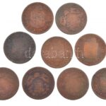 1868-1888. 1kr Cu (9db/6xklf) T:2-,3 - Image 2