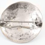 Ezüst (Ag) Navajo indián bross türkizzel. Jelzett, bruttó: 3,8 g, d: 2,5 cm - Image 2