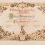 1902 Pozsony, II. Mezőgazdasági Országos Kiállítás ezüstérem oklevél Ghiczy Ferenc számára, restaurált