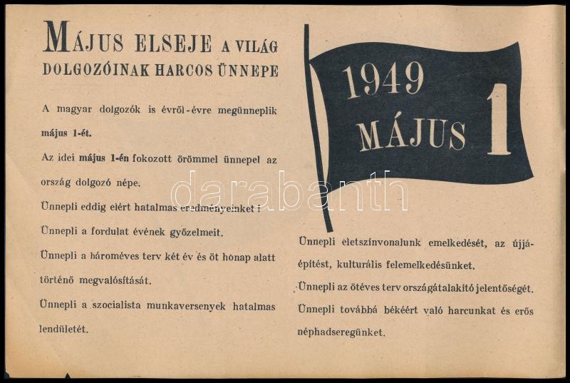 1949. május 1. A magyar dolgozó nép nemzeti ünnepe prospektus - Image 2