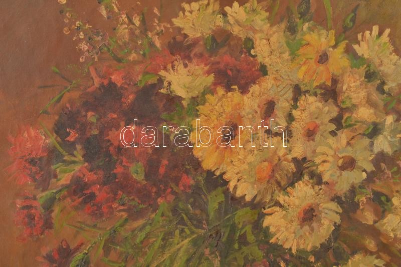 Hegedűs A. jelzéssel: Csendélet. Olaj, vászon. Javított . keretben.80x60 cm. - Image 3
