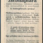 A Flottaegylet zsebnaptárának reklámlapja