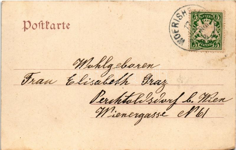 1903 Bad Wörishofen, Kneippdenkmal / monument, villas (EK) - Image 2