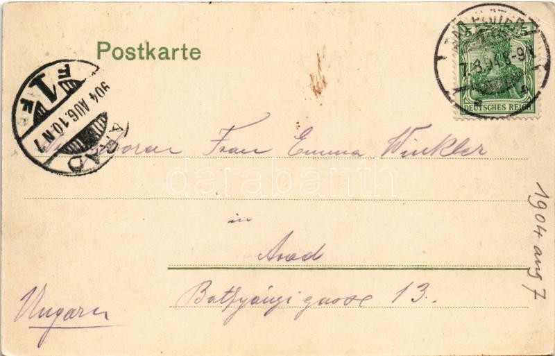 1904 Bad Elster, mit Luisa-See / lake, rowing boats (EK) - Image 2