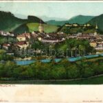 1900 Bruck an der Mur (Steiermark), general view. Verlag v. J. Koch. Druck 'Senefelder' Graz. litho (EB)