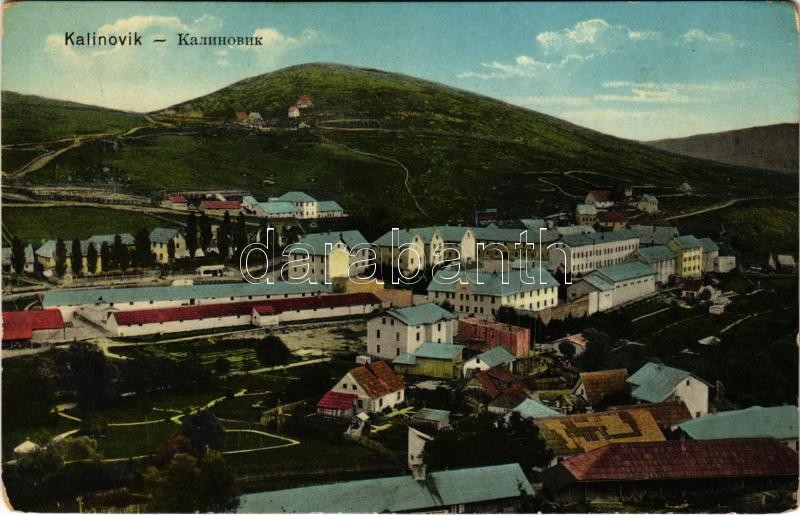 1914 Kalinovik, general view + 'K.u.K. Festungsartilleriedetachement Nr. 1/2. Kalinovik' (worn corners)