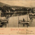 1904 Abbazia, Opatija; Hafen und Landungsplatz / port, dock (fl)