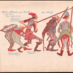 Oskar Laske (1874-1951): 2 db litográfia, papír, jelzett a litográfián, egyiken apró szakadással. Lapméret: 30x40 cm - Image 2