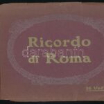 cca 1910 Ricordo di Roma, album 36 db különféle városképpel, sérült papírkötésben, 15x20 cm