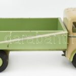 cca 1960 Magyar Fajátékgyár teherautó fa, gumi kerékkel, kormányozható első kerekekkel. Jó állapotban 46 cm - Image 2