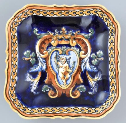 Francia jelzett kínáló, fajansz, hibátlan, d: 15 cm
