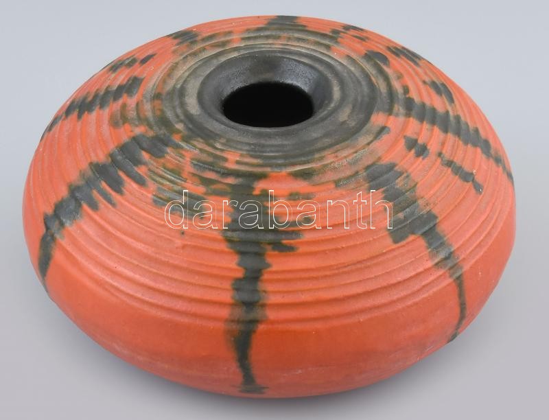 Retró kerámia váza, hibátlan, d: 21 cm