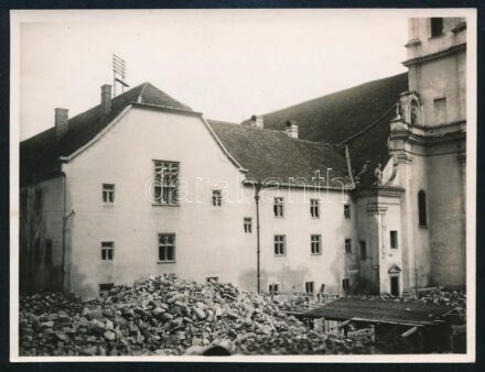 1912 Kolozsvár, ferences templom és kolostor, fotó, 8,5×11,5 cm