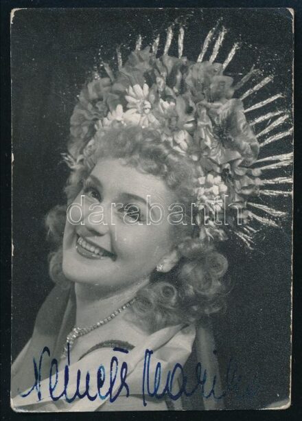 Németh Marika (1925-1926) Jászai Mari-díjas operett-énekesnő aláírt fotója