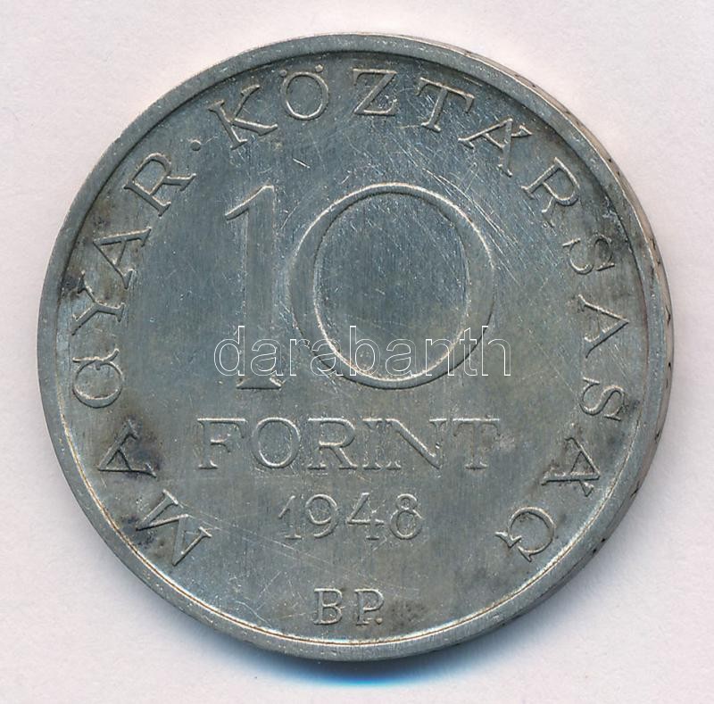 1948. 10Ft Ag 'Széchenyi' T:2- patina, tisztításból eredő karc Adamo EM2 - Image 2
