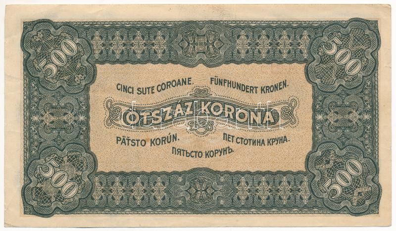 1923. 500K '5A 016 881782' nyomdahely jelölés nélkül T:III Adamo K34 - Image 2