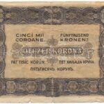 1923. 5000K '5B06 598260', 'Magyar Pénzjegynyomda Rt. Budapest' jelöléssel T:III- szakadások Adamo K39 - Image 2