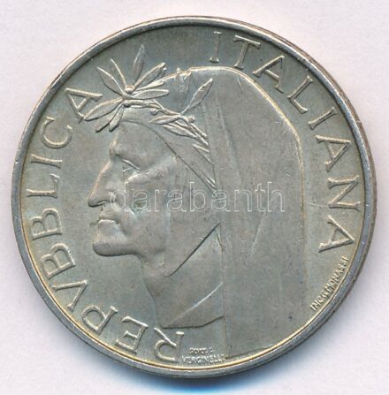 Olaszország 1965R 500L Ag 'Dante születésének 700. évfordulója' T:2 Italy 1965R 500 Lire Ag '700th Anniversary - Birth of Dante' C:XF Krause KM#100