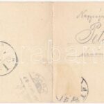 1904 Arad, Andrássy tér. Ifj. Klein Mór kiadása. Kétrészes kinyitható panorámalap / square, 2-tiled folding panoramacard (ragasztónyom / glue marks) - Image 2