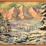 Lengyel jelzéssel: Téli táj. Akvarell, papír, 60x85 cm