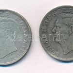 Románia 1944. 500L Ag 'I. Mihály' T:2,2- patina, egyik hajlott Romania 1944. 500 Lei Ag 'Mihai I' C:XF,VF patina, one is bent Krause KM#65