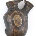 Bronz lőportartó. XVIII-XIX. század. 11 cm