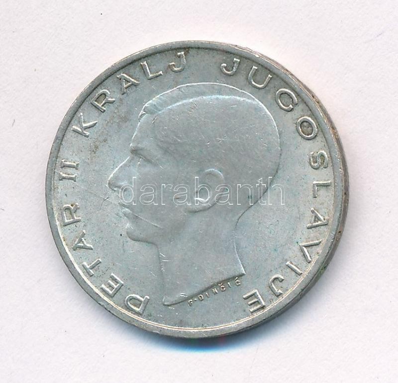 Jugoszlávia 1938. 20D Ag 'II. Péter' T:1- Yugoslavia 1938. 20 Dinara Ag 'Petar II' C:AU Krause KM#23