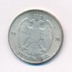 Jugoszlávia 1938. 20D Ag 'II. Péter' T:1- Yugoslavia 1938. 20 Dinara Ag 'Petar II' C:AU Krause KM#23 - Image 2