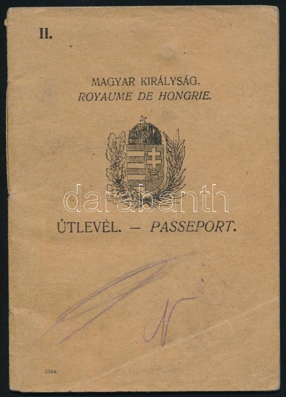 1927 Bp., Gyáros leánya számára kiállított fényképes útlevél / Hungarian passport - Image 2