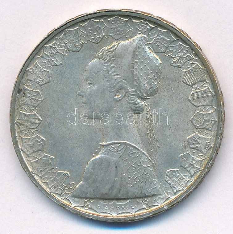 Olaszország 1966R 500L Ag 'Kolumbusz hajói' T:2,2- patina Italy 1966R 500 Lire Ag 'Columbus' Ships' C:XF,VF patina Krause KM#98 - Image 2