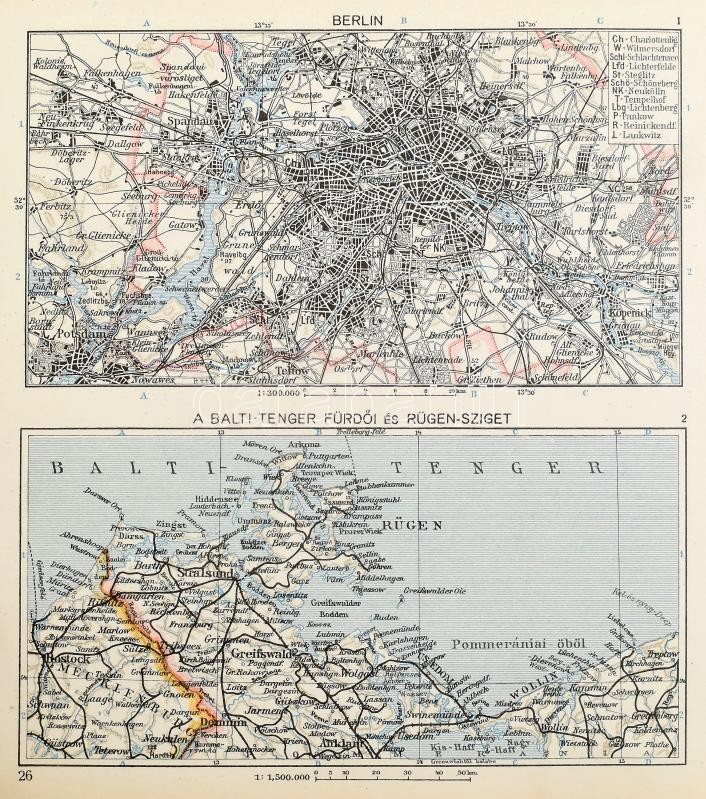 1934 Dr. Cholnoky Jenő: Földrajzi és statisztikai atlasz. 78 fő- és 155 melléktérkép. Világstatisztika. Szerk.: - - . Bp., 1934, Győző Andor, 144+(2) p. + 141 t. (színes térképek, közte kihajthatóak) + 137+(3) p. Harmadik kiadás. - Image 3
