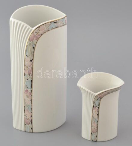 Kaiser német porcelán váza, 2 db, hibátlan, m: 13x24 cm