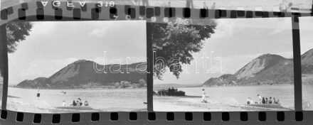 1954 Nagymaros, tájképek, utcarészletek, 23 negatív kocka tekercsben