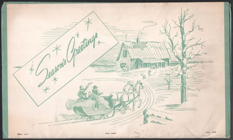 1961 Amerikai falinaptár, receptekkel, dekoratív illusztrációkkal, 34x28,5 cm