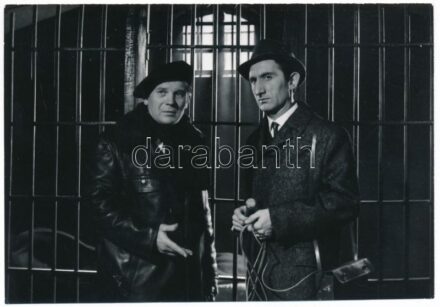 Inkey Alice(1940-): Garas Dezső és Pécsi Sándor, film fotó, pecséttel jelzett, 9x13 cm