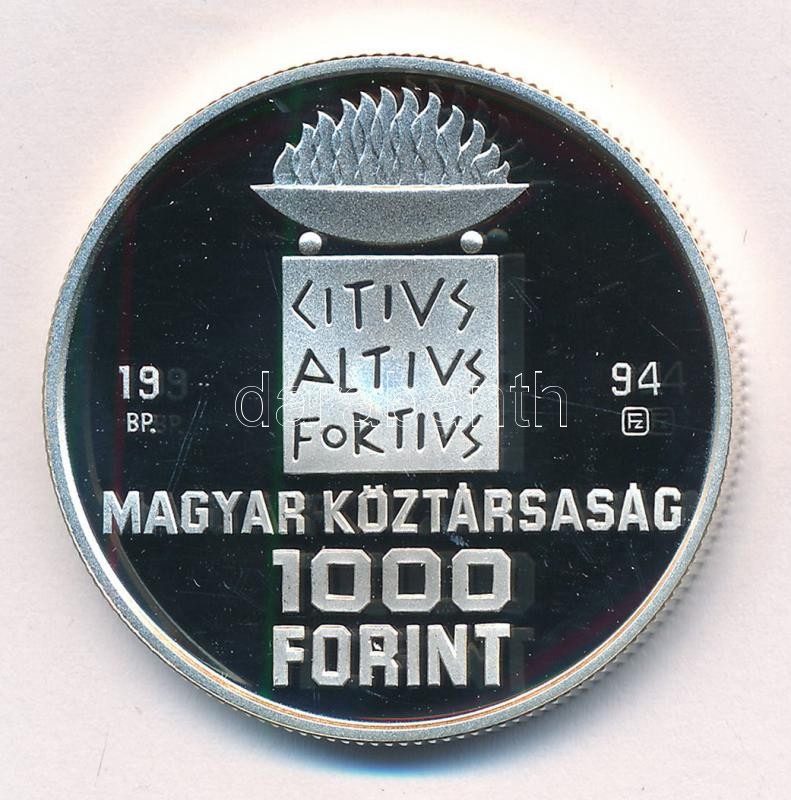 1994. 1000Ft Ag 'XXVI. Nyári Olimpia - Atlanta' kapszulában, tanúsítvánnyal T:PP Adamo EM137 - Image 2