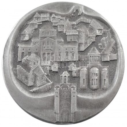 Szovjetunió DN 'Régi Kijev' kétoldalas fém emlékérem (57mm) T:2 Soviet Union DN 'Ancient Kijev' two-sided metal medallion (57mm) C:XF