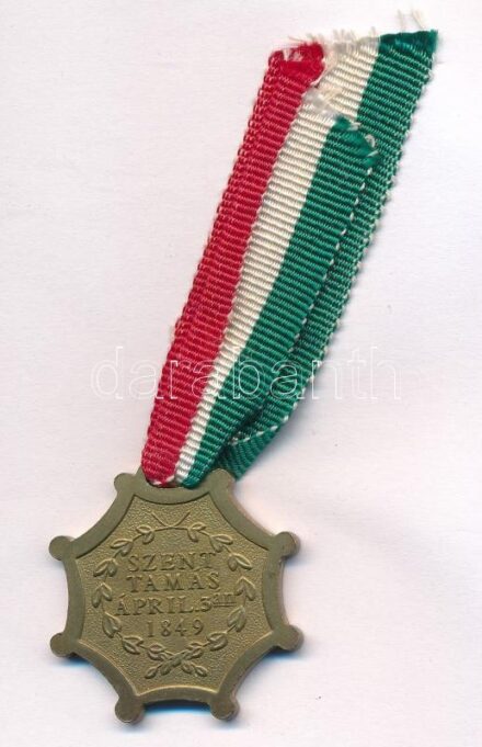 1849. 'Szenttamási Kitüntetés' hiteles másolata szalagon T:1
