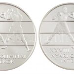 2004. 5000Ft Ag 'XXVIII. Nyári Olimpia - Athén' (2xklf) kapszulában, tanúsítvánnyal T:PP,BU kis patina Adamo EM189