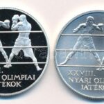 2004. 5000Ft Ag 'XXVIII. Nyári Olimpia - Athén' (2xklf) kapszulában, tanúsítvánnyal T:PP,BU kis patina Adamo EM189