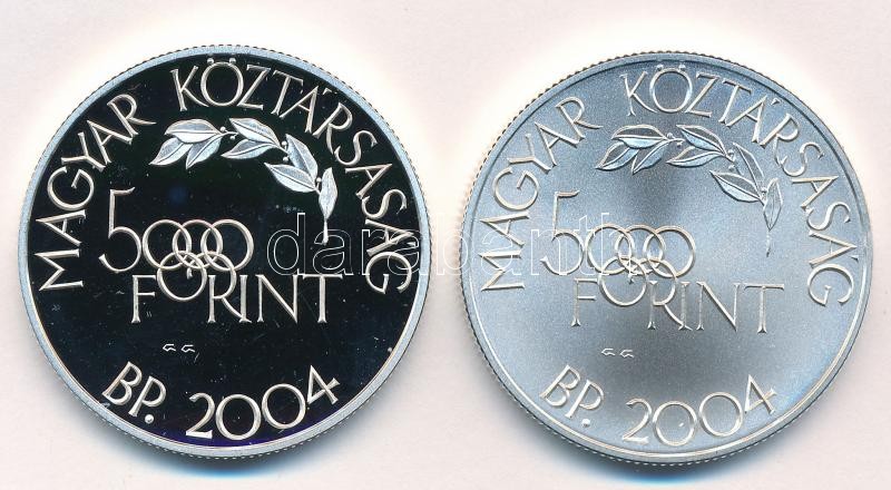 2004. 5000Ft Ag 'XXVIII. Nyári Olimpia - Athén' (2xklf) kapszulában, tanúsítvánnyal T:PP,BU kis patina Adamo EM189 - Image 2