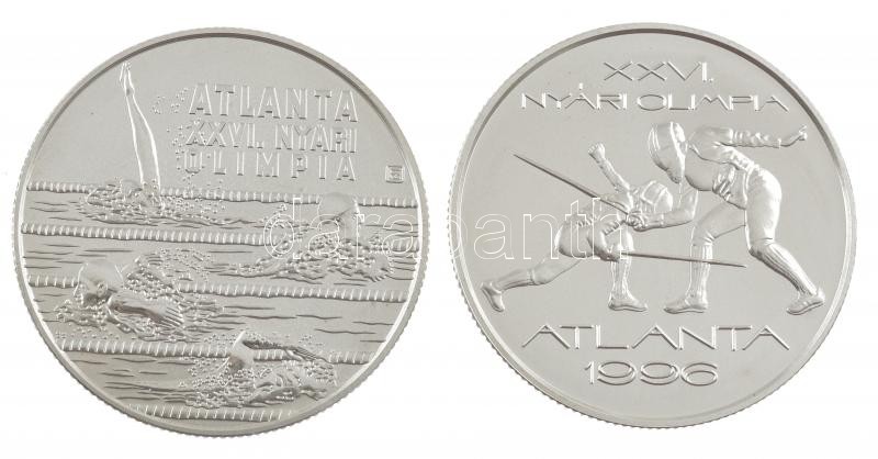 1994-1995. 1000Ft Ag 'XXVI. Nyári Olimpia - Atlanta - Úszás, Vívás' (2xklf) közös tanúsítvánnyal T:BU Adamo EM 137,143